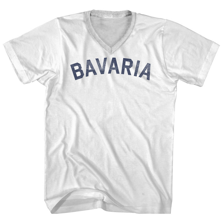 Bavaria Adult Cotton V-neck T-shirt - White