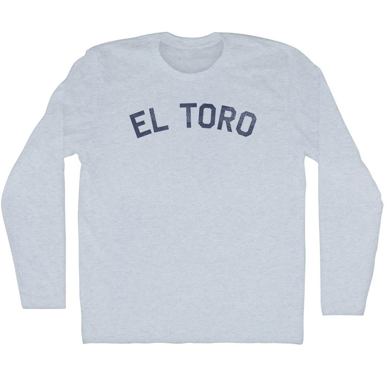 El Toro Adult Tri-Blend Long Sleeve T-shirt - Athletic White