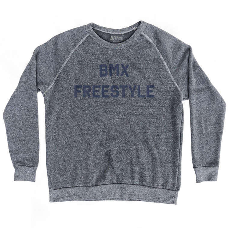 BMX Freestyle Adult Tri-Blend Sweatshirt - Athletic Grey
