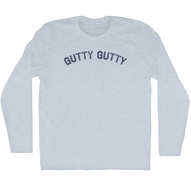 Gutty Gutty Adult Tri-Blend Long Sleeve T-shirt - Athletic White
