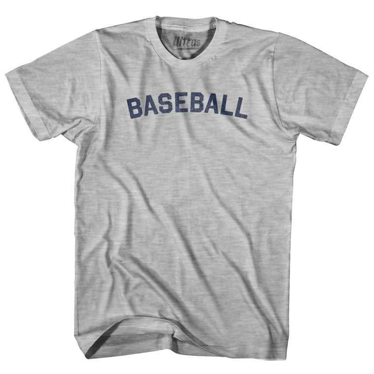 Baseball Adult Cotton T-shirt - Grey Heather