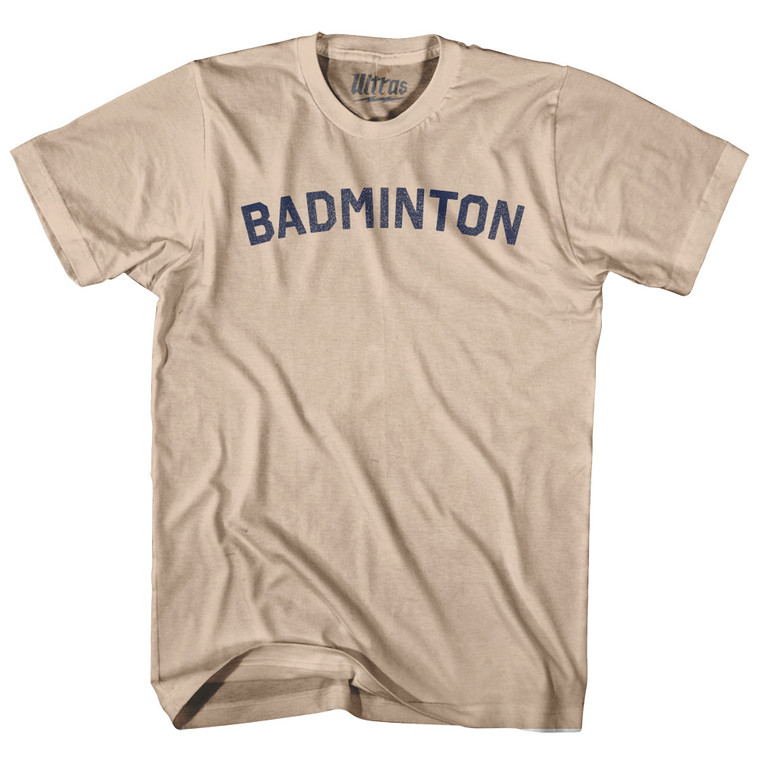 Badminton Adult Cotton T-shirt - Creme