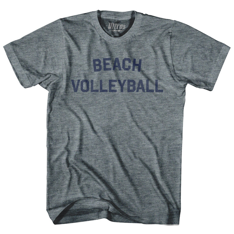 Beach Volleyball Womens Tri-Blend Junior Cut T-Shirt - Athletic Grey