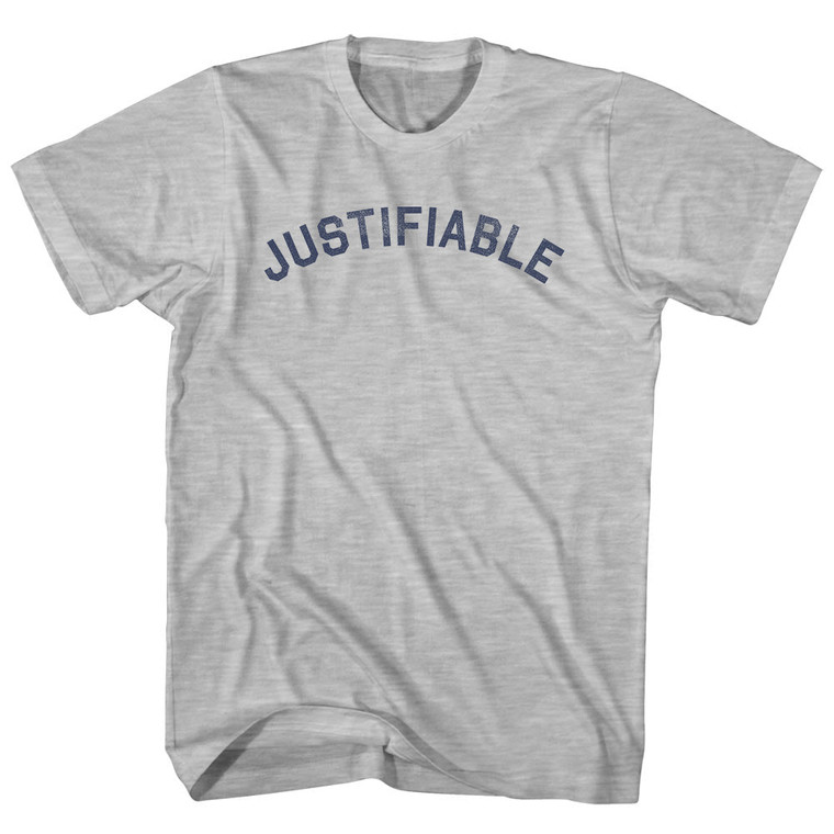 Justifiable Womens Cotton Junior Cut T-Shirt - Grey Heather