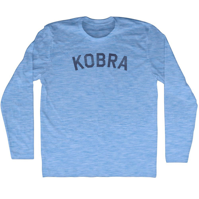 Kobra Adult Tri-Blend Long Sleeve T-shirt - Athletic Blue