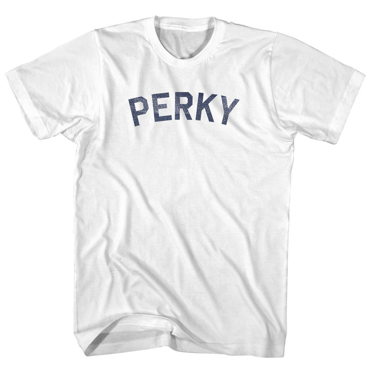 Perky Womens Cotton Junior Cut T-Shirt - White
