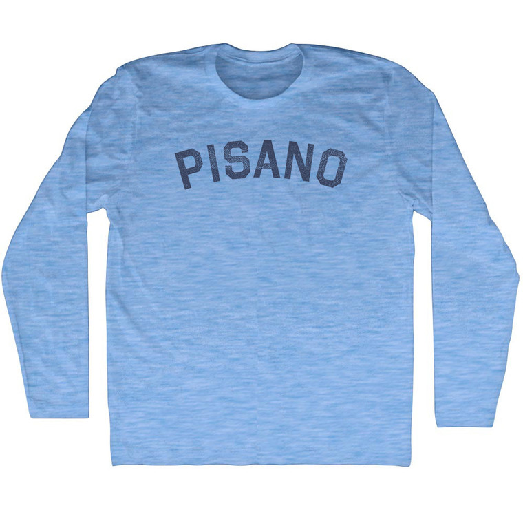 Pisano Adult Tri-Blend Long Sleeve T-shirt - Athletic Blue