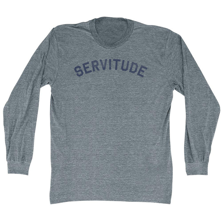 Servitude Adult Tri-Blend Long Sleeve T-shirt - Athletic Grey
