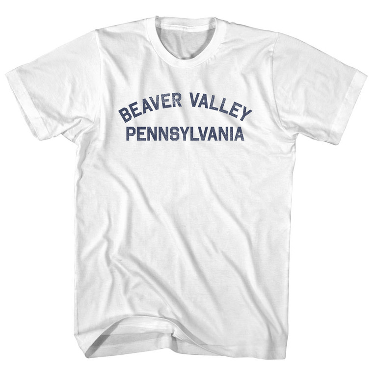 Beaver Valley Pennsylvania Adult Cotton T-Shirt - White