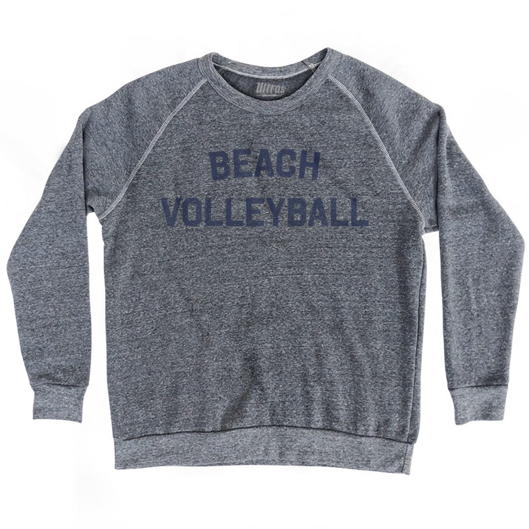 Beach Volleyball Adult Tri-Blend Sweatshirt - Athletic Grey