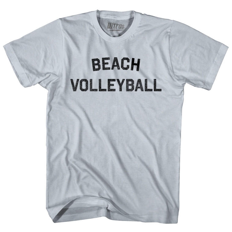 Beach Volleyball Adult Cotton T-shirt - Silver