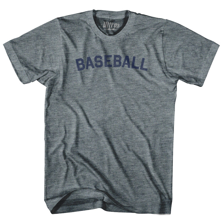 Baseball Adult Tri-Blend T-shirt - Athletic Grey