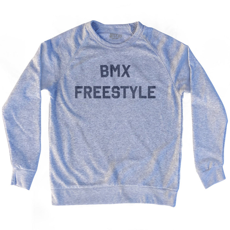 BMX Freestyle Adult Tri-Blend Sweatshirt - Heather Grey