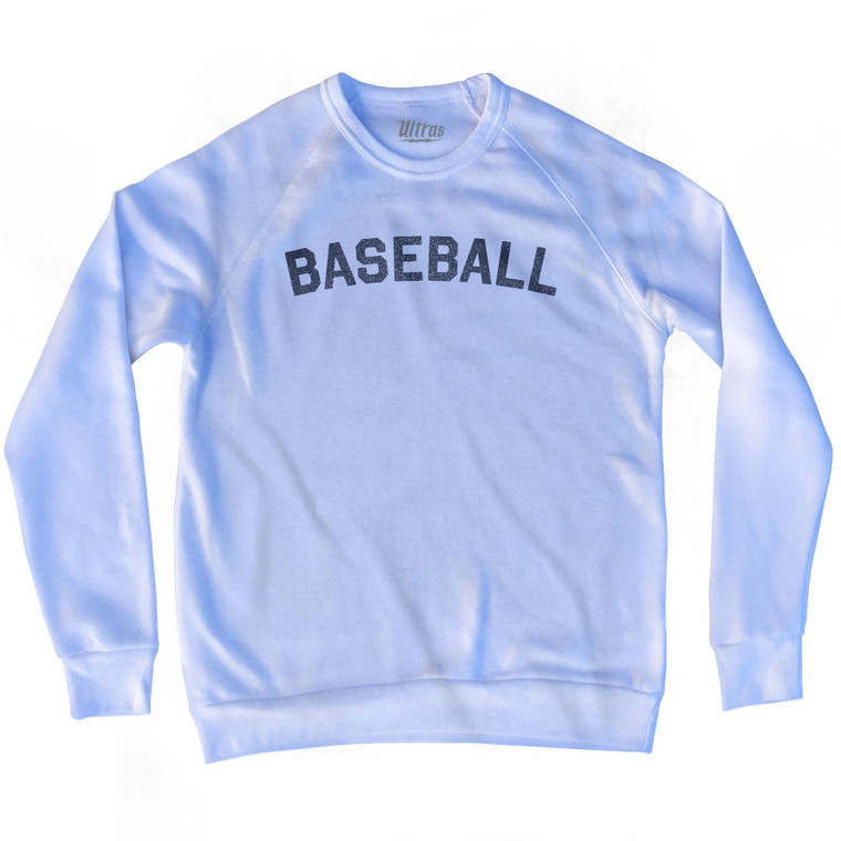 Baseball Adult Tri-Blend Sweatshirt - White