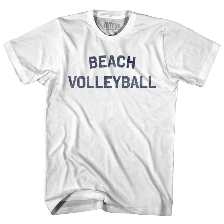 Beach Volleyball Womens Cotton Junior Cut T-Shirt - White