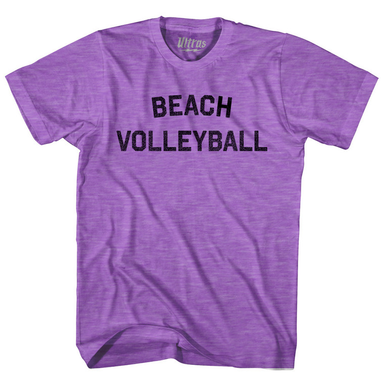 Beach Volleyball Adult Tri-Blend T-shirt - Heather Purple