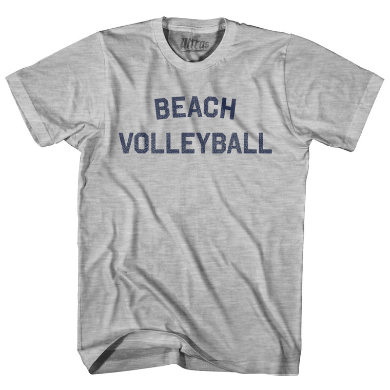 Beach Volleyball Womens Cotton Junior Cut T-Shirt - Grey Heather