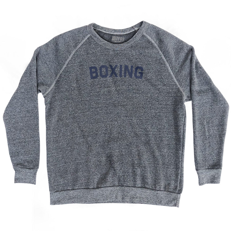 Boxing Adult Tri-Blend Sweatshirt - Athletic Grey