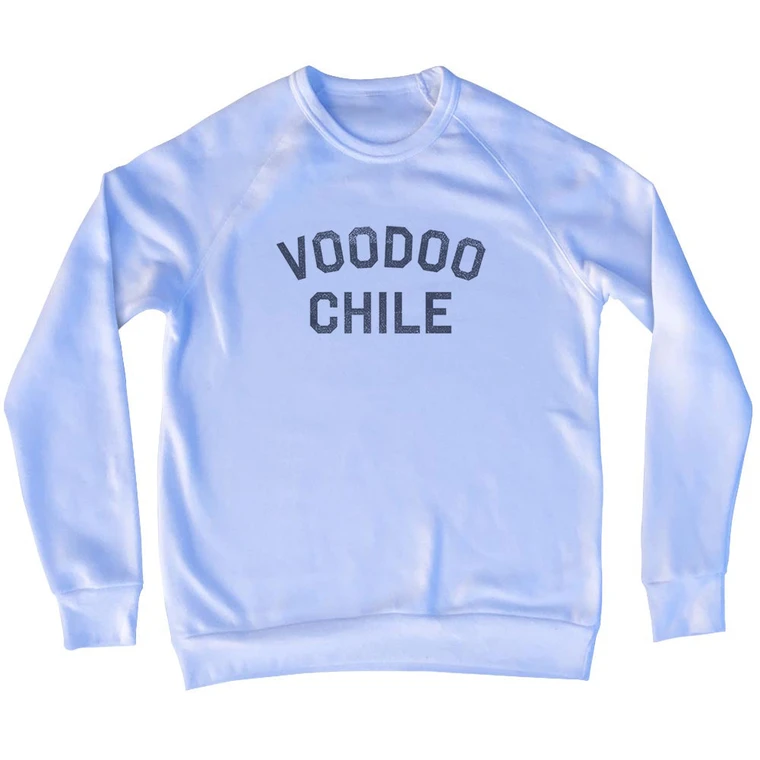 Voodoo Chile Adult Tri-Blend Sweatshirt - White