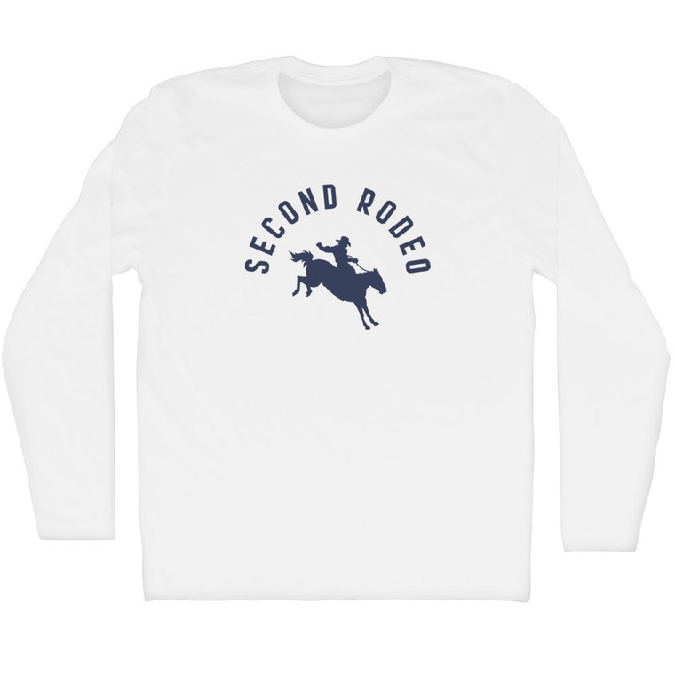 Second Rodeo Adult Cotton Long Sleeve T-shirt - White
