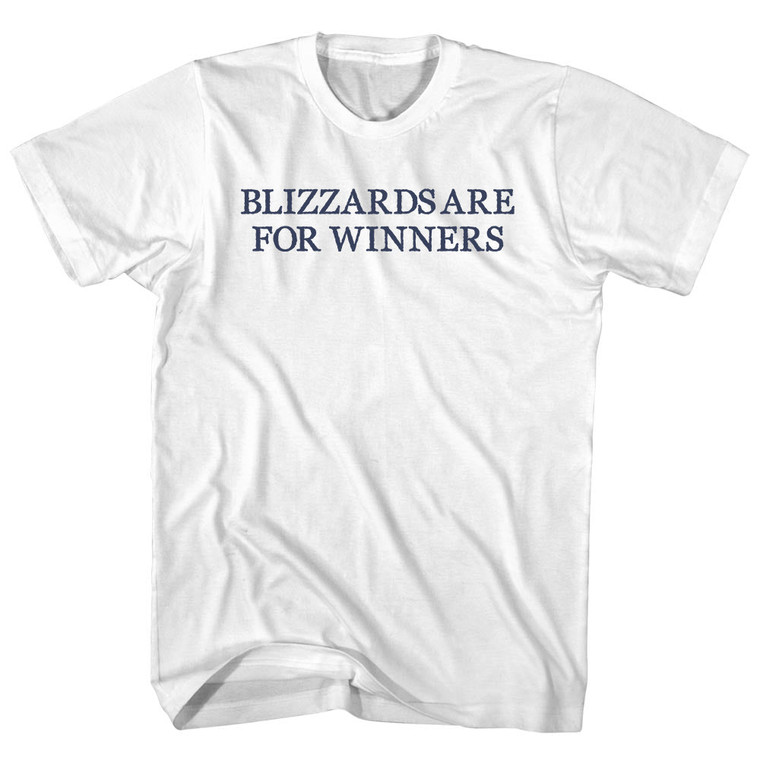 Blizzards Are For Winners Womens Cotton Junior Cut T-Shirt - White