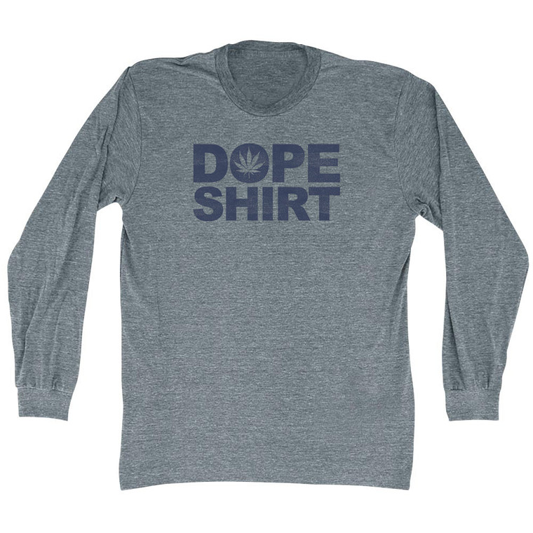 Dope Shirt Adult Tri-Blend Long Sleeve T-shirt - Athletic Grey
