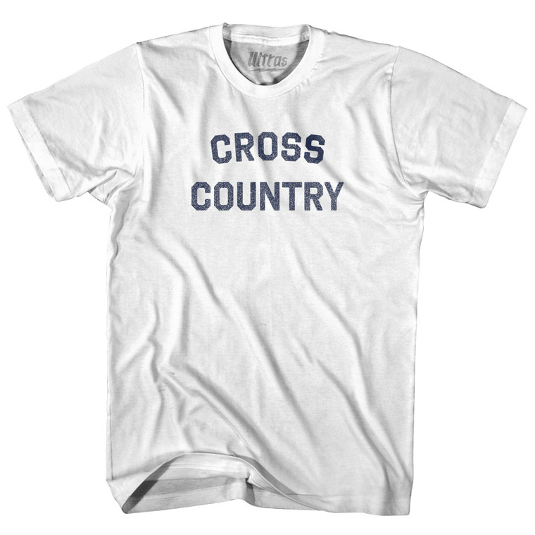 Cross Country Adult Cotton T-shirt - White