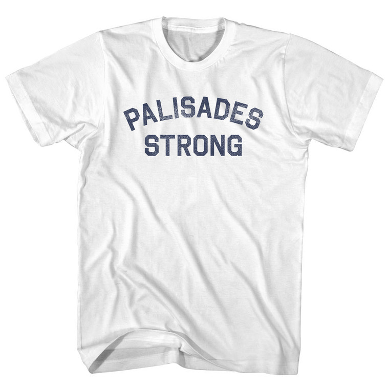 Palisades Strong Womens Cotton Junior Cut T-Shirt - White