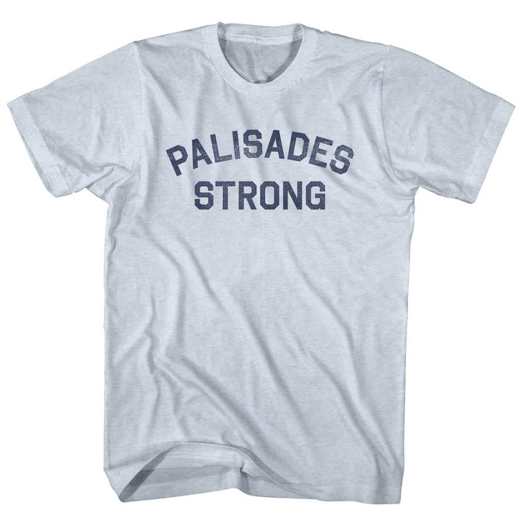 Palisades Strong Adult Tri-Blend T-shirt - Athletic White