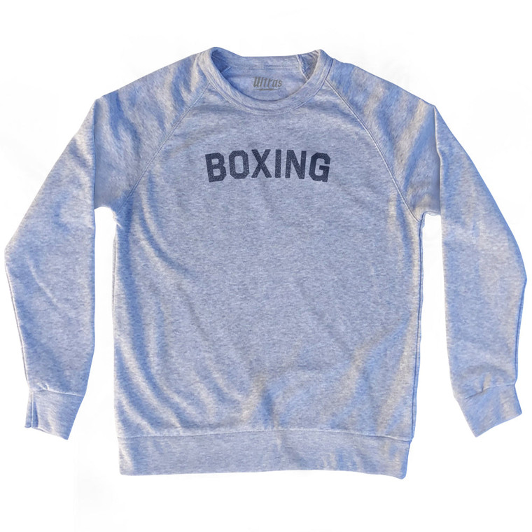 Boxing Adult Tri-Blend Sweatshirt - Heather Grey