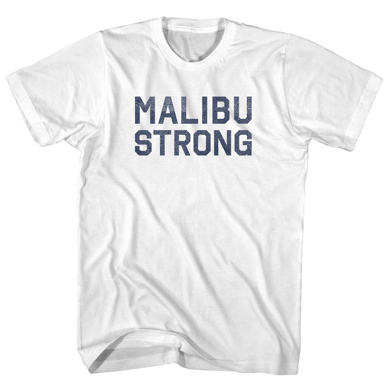 Malibu Strong Womens Cotton Junior Cut T-Shirt - White
