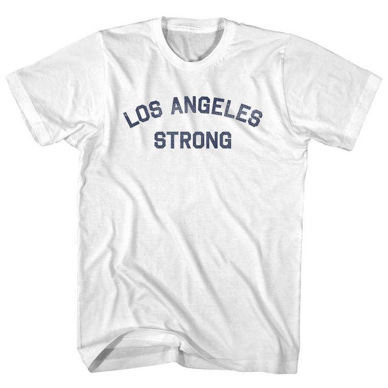Los Angeles Strong Womens Cotton Junior Cut T-Shirt - White
