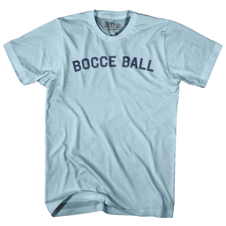 Bocce Ball Adult Cotton T-shirt - Light Blue