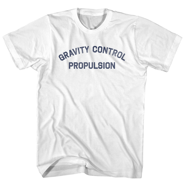 Gravity Control Propulsion Womens Cotton Junior Cut T-Shirt - White
