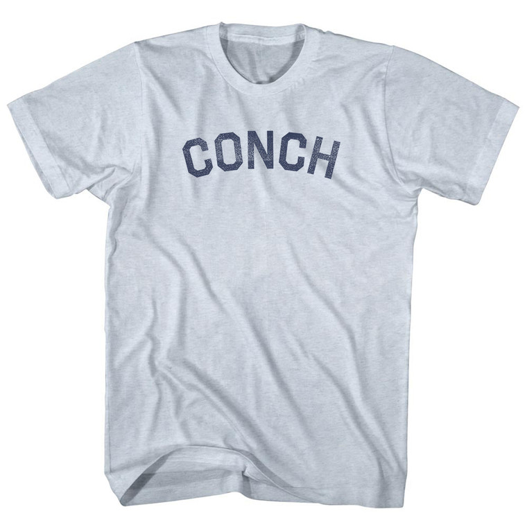 Conch Adult Tri-Blend T-shirt - Athletic White