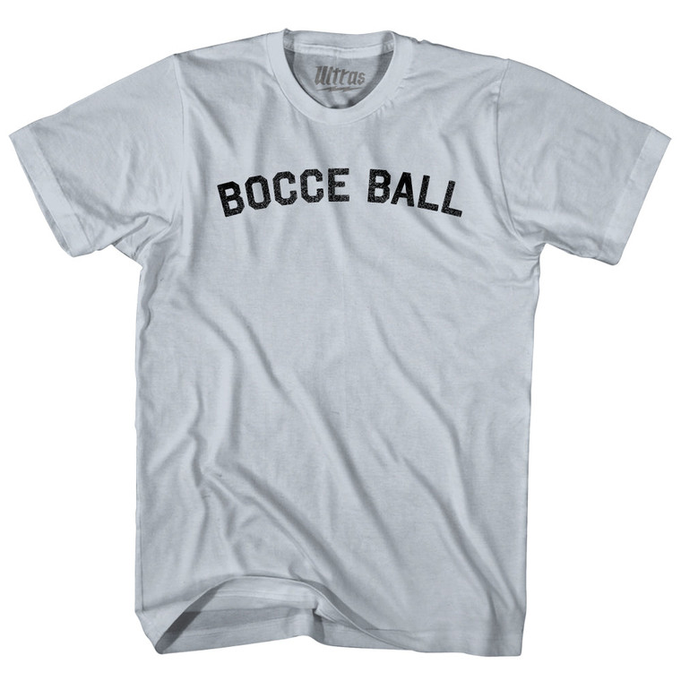 Bocce Ball Adult Cotton T-shirt - Silver