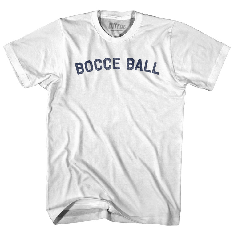 Bocce Ball Adult Cotton T-shirt - White