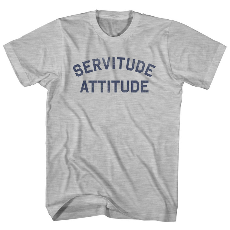 Servitude Attitude Youth Cotton T-shirt - Grey Heather