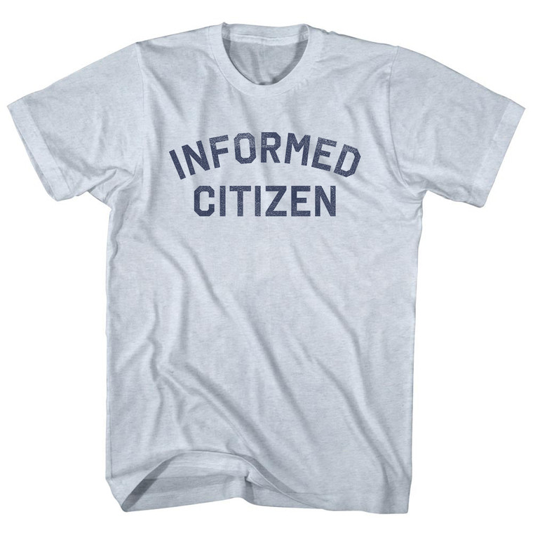 Informed Citizen Adult Tri-Blend T-shirt - Athletic White