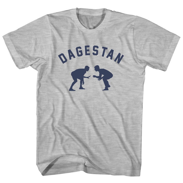 DAGESTAN Team Wrestling Adult Cotton T-shirt - Grey Heather