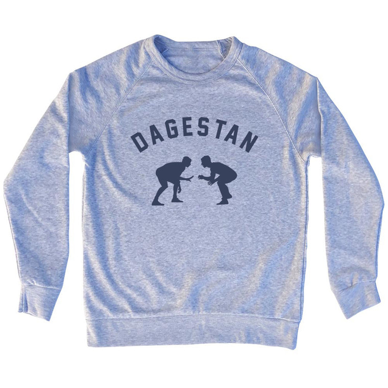 DAGESTAN Team Wrestling Adult Tri-Blend Sweatshirt - Grey Heather