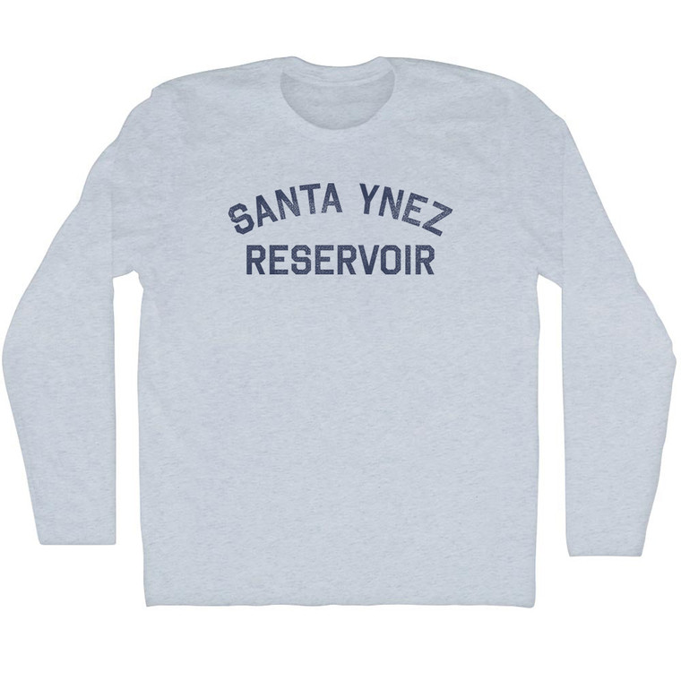 Santa Ynez Reservoir Adult Tri-Blend Long Sleeve T-shirt - Athletic White