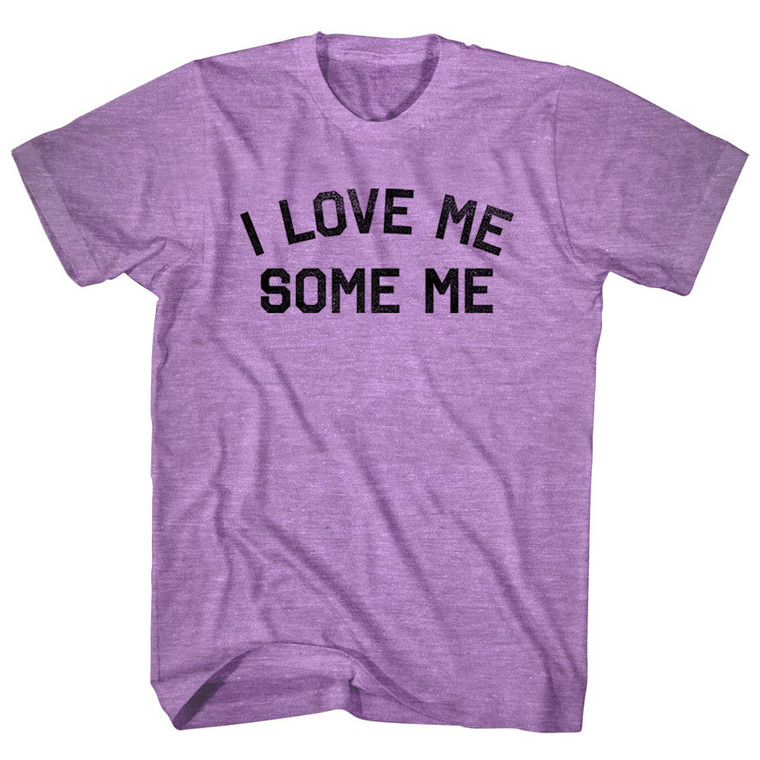I LOVE ME SOME ME Adult Tri-Blend T-shirt - Athletic Purple