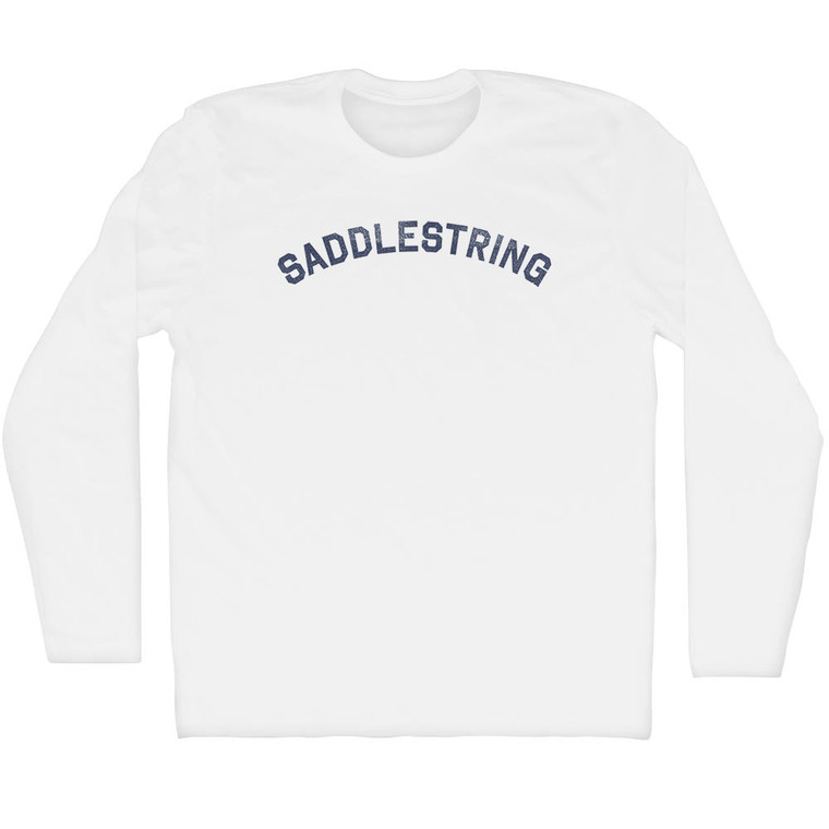 Saddlestring Adult Cotton Long Sleeve T-shirt - White