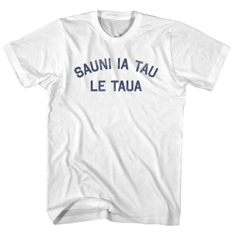 Sauni Ia Tau Le Taua Womens Cotton Junior Cut T-Shirt - White