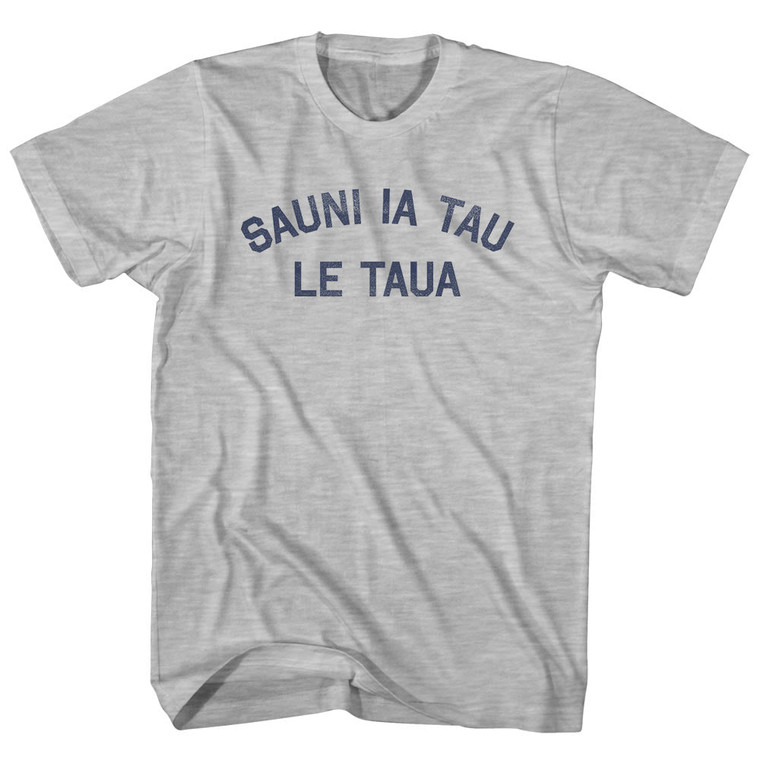 Sauni Ia Tau Le Taua Womens Cotton Junior Cut T-Shirt - Grey Heather