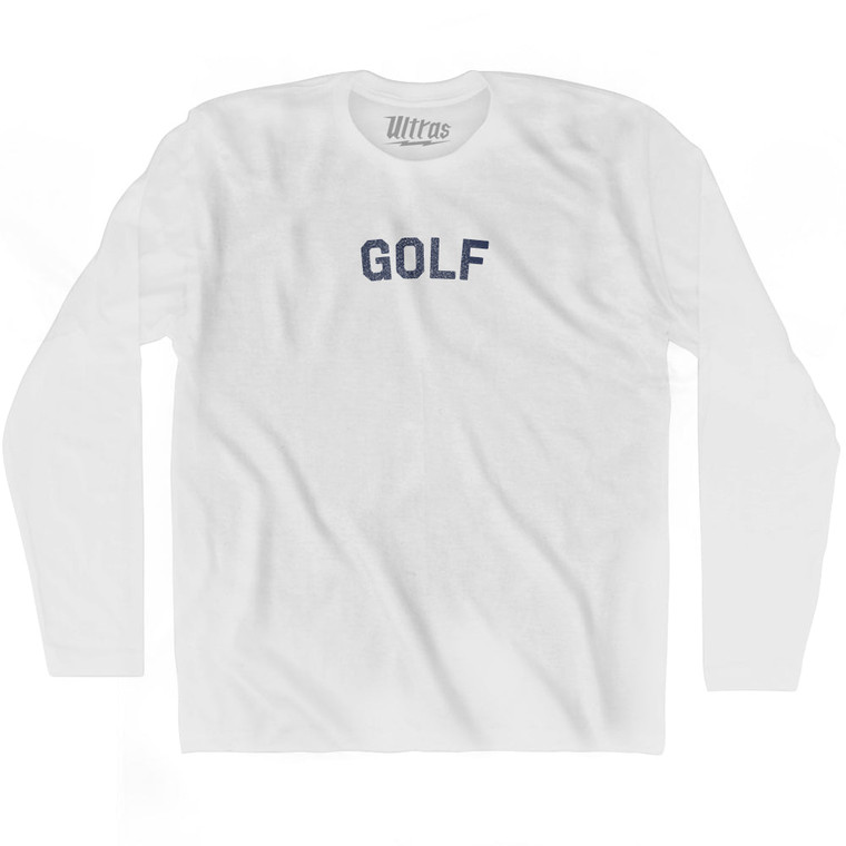 Golf Adult Cotton Long Sleeve T-shirt - White