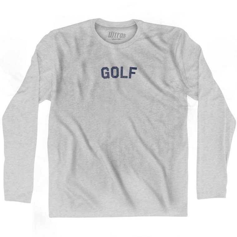 Golf Adult Cotton Long Sleeve T-shirt - Grey Heather