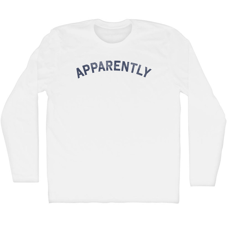 Apparently Adult Cotton Long Sleeve T-Shirt - White