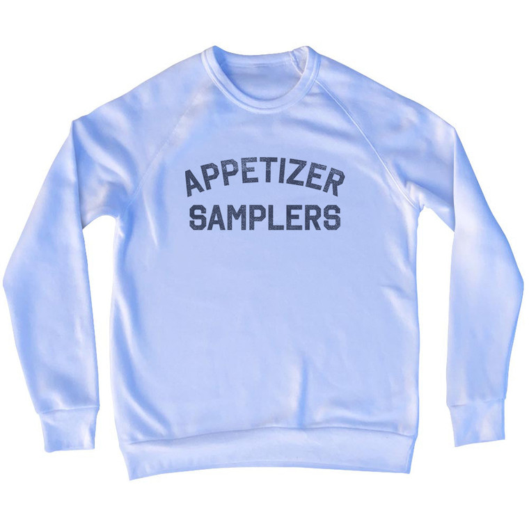 Appetizer Samplers Adult Tri-Blend Sweatshirt - White